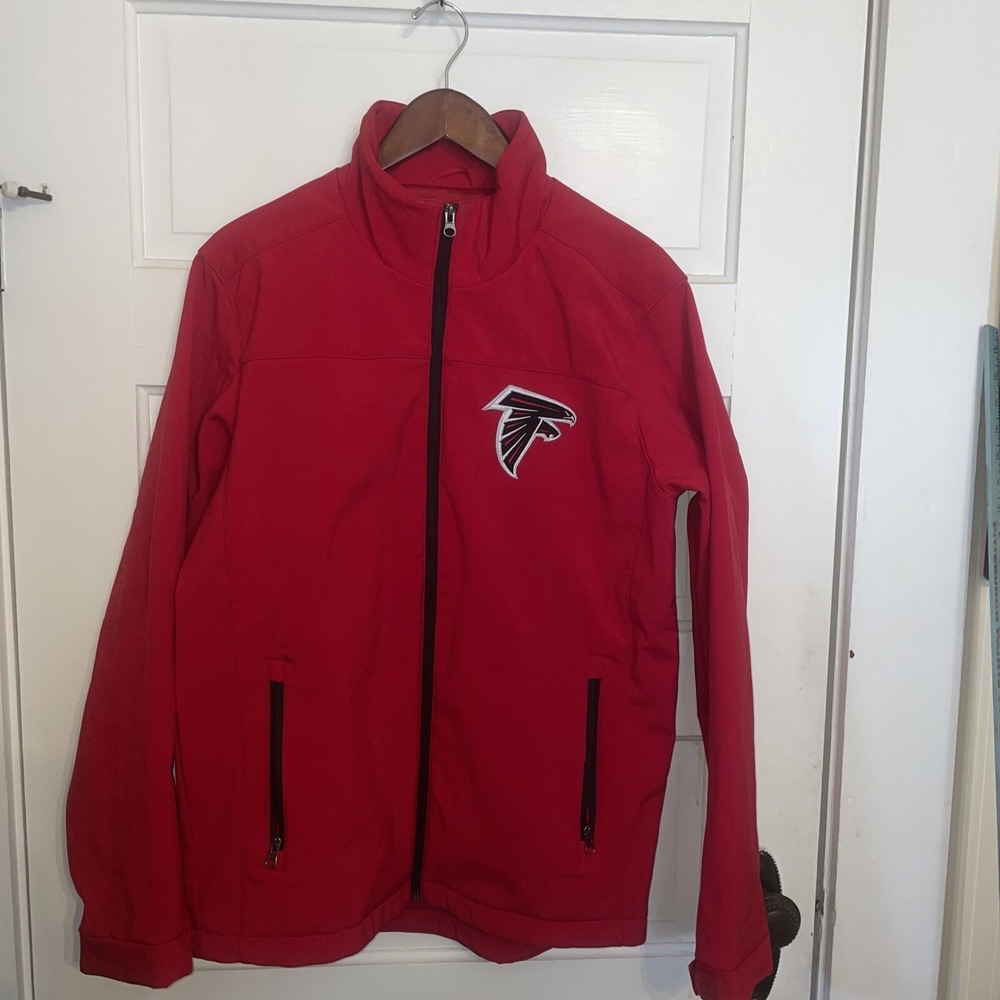Atlanta Falcons Jacket Adult S Red NFL Logo Football Sport Softshell Outdoor Men